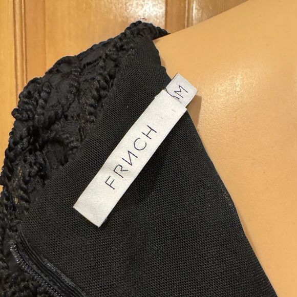 FRNCH Lace and Detailed Long Sleeve Midi Dress SZ M - Picture 6 of 6